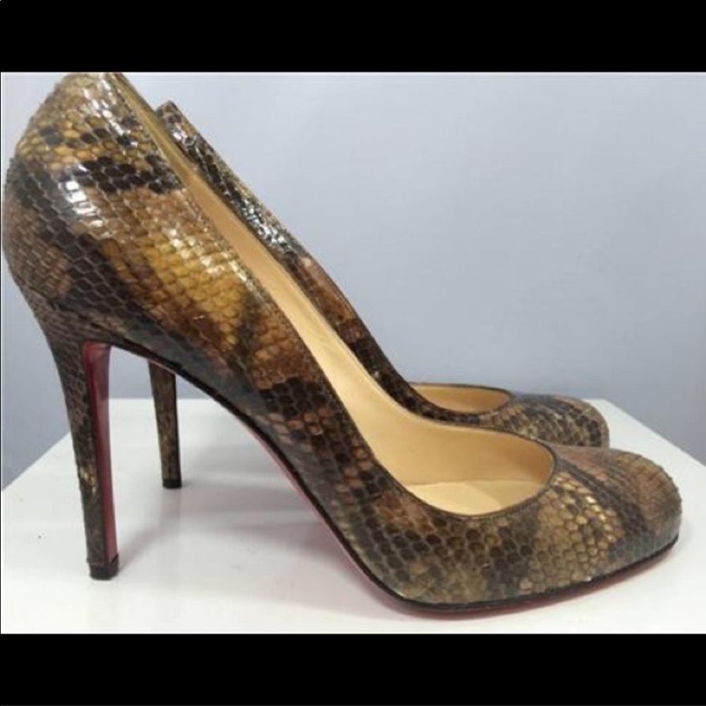 Christian Louboutin Python Pumps
